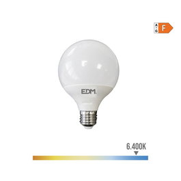 Edm Bombilla Globo LED E27 15W 1521lm 6400K Luz Fría Ø125 x 160 mm