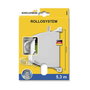 Schellenberg Recogedor Exterior Abatible Giratorio 180° con 5,3 m de Cinta Marrón