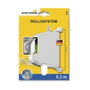 Schellenberg Recogedor exterior abatible giratorio 180° con 5,3 m de cinta, marrón