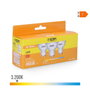 Edm Kit de 3 bombillas dicroicas LED GU10 5 W 450 lm 3200 K luz cálida