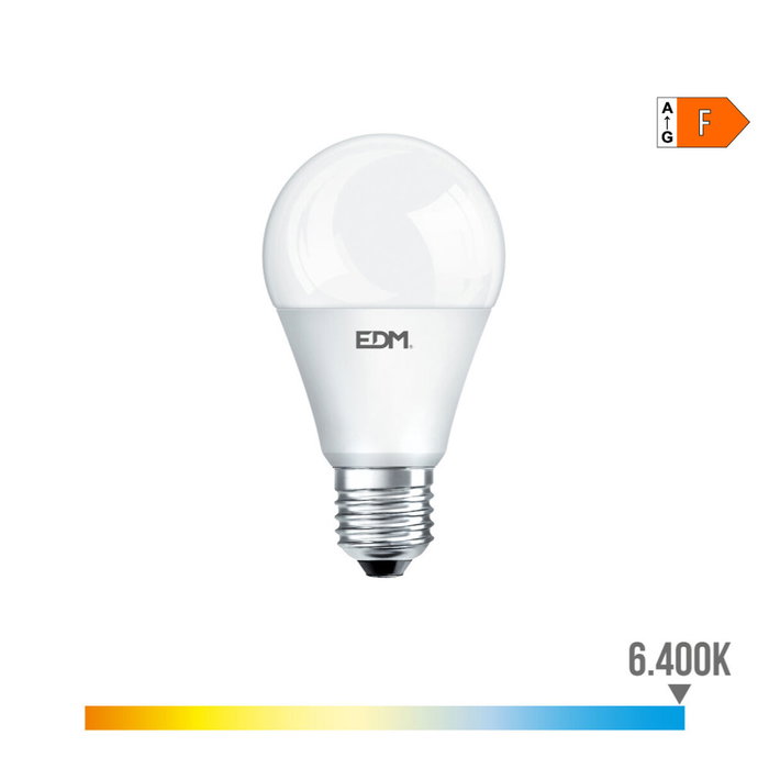 Edm Bombilla LED Estándar 12V AC/DC E27 10W 1020lm 6400K Luz Fría Edm Bombilla LED Estándar 12V AC/DC E27 10W 1020lm 6400K Luz Fría