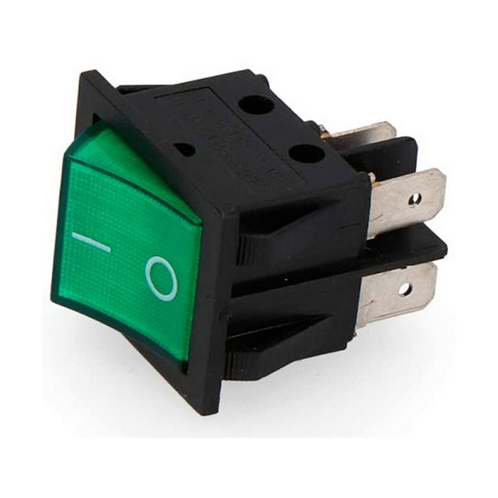 Edm Interruptor bipolar 15A 250V verde empotrable Edm Interruptor bipolar 15A 250V verde empotrable