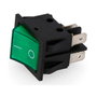 Edm Interruptor bipolar 15A 250V verde empotrable