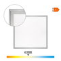 Edm Panel LED Cuadrado 40W Luz Día 4000K 4300lm Cri80 Empotrar IP20, 59.5x59.5cm, Cromo Mate
