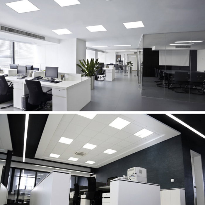 Edm Panel LED Empotrar 40W 4300lm Luz Día 4000K Cri80 IP20 59.5x59.5x3.5 cm 220-240V Incluye Transformador Marco Cromo