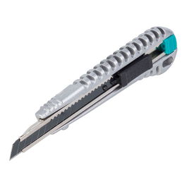 Wolfcraft Cúter de Cuchillas 9 mm Profi-Sharp para Cortar Cartón, Plástico y Papel - Referencia 4305000