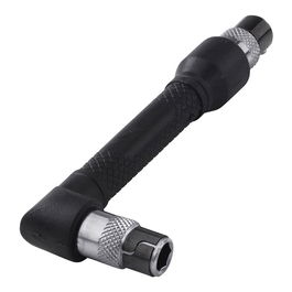 Wolfcraft Atornillador Manual Angular de 90° para Accesos Difíciles, 109mm, Enchufe Hexagonal 1/4", con 2 Portapuntas y Punta de 25mm, Superficie Texturizada