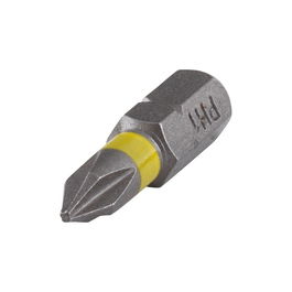 Wolfcraft 1330000 - Juego de 3 Puntas Phillips PH1 x 25 mm Sólidas, Acero S2, Vástago Hexagonal 1/4", ISO 1173-C 6.3