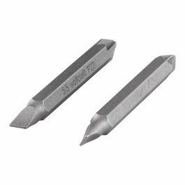 Wolfcraft Juego de 2 Puntas Dobles PZ/Ranura