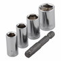 Wolfcraft Juego de 5 piezas de llaves de vaso con adaptador