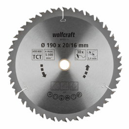 Wolfcraft Disco de sierra circular ø190 mm x 20 dientes