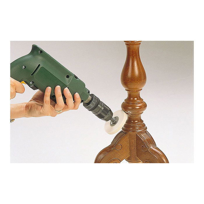 Wolfcraft Disco Pulidor de Fieltro Ø75 x 10 mm para Taladro con Agujero de 10 mm, Diámetro de Trabajo 75 mm