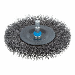 Wolfcraft Cepillo de disco de alambre de acero vástago hexagonal ø100 x 10 mm