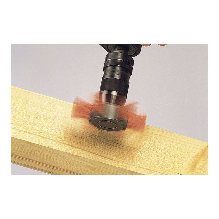 Wolfcraft Cepillo de Abanico de Alambre de Nylon Ø100 x 20 mm, Agresivo, para Taladro con Vástago Hexagonal 1/4", Ref. 1512000 Wolfcraft Cepillo de Abanico de Alambre de Nylon Ø100 x 20 mm, Agresivo, para Taladro con Vástago Hexagonal 1/4", Ref. 1512000