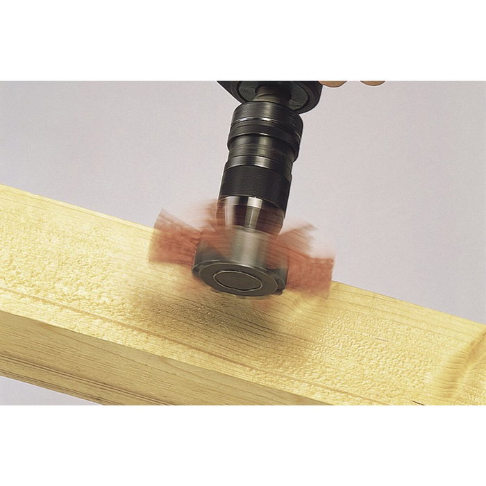Wolfcraft Cepillo de abanico de alambre de nylon vástago hexagonal ø100 x 20 mm