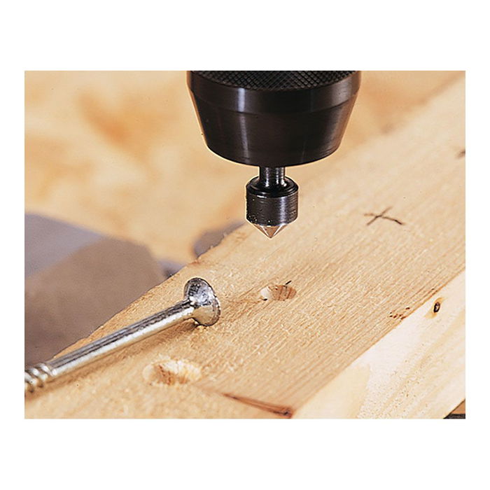 Wolfcraft 2504000 Juego de 3 Avellanadores ws, Diámetro 6/12/16 mm para Tornillos de Cabeza Avellanada ø3-8 mm, Vástago Redondo