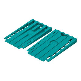 Wolfcraft 6946000 Set de 30 Cuñas Universales 35x6x60 mm, para Juntas de Dilatación y Distanciadores, Inserción Estable