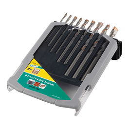 Wolfcraft Juego de Brocas Especial para Hormigón 9 Piezas 7109000 - Ø3, 4, 5, 6, 8, 10 mm