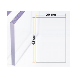 Compossar Placa de policarbonato compacto transparente 4mm - 29x43cm
