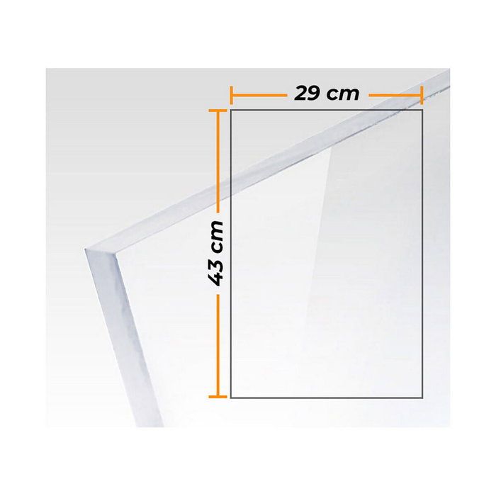 Compossar Placa de metacrilato transparente colada 3mm - 29x43cm
