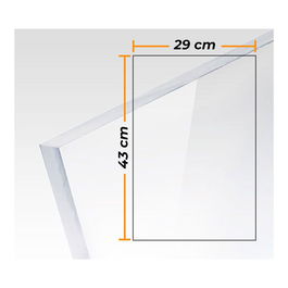 Compossar Placa Metacrilato Transparente Colada 3mm 29x43cm