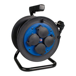 Solera Enrollacables 50m H05vv-f 3G1,5 con 4 Tomas, IP54, Ref. 7427/1t