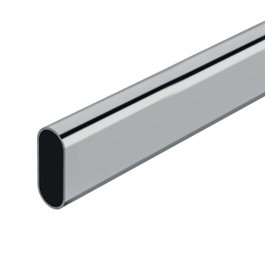 Cintacor - Stor Planet Barra de armario ovalada cromada de 200 cm