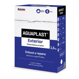 Aguaplast Plaste para exterior 1,5 kg en polvo para enlucir y reparar defectos superficiales