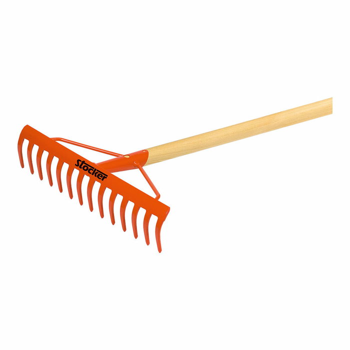 Stocker Rastrillo de 14 dientes con mango de madera de 1,4 m Stocker Rastrillo de 14 dientes con mango de madera de 1,4 m