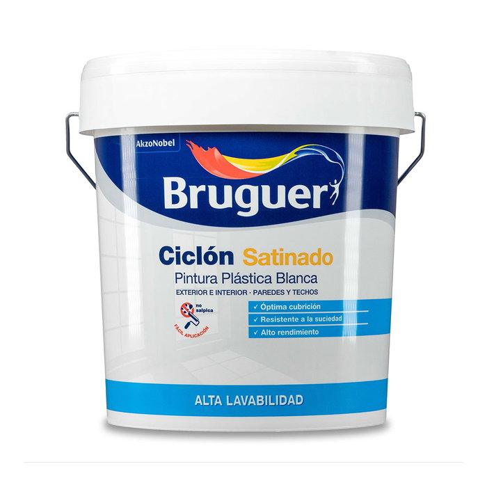 Pintura plástica blanca satinada ciclón 15 l Pintura plástica blanca satinada ciclón 15 l