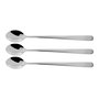 Fackelmann Profesional Cucharas largas de acero inoxidable para bebida, 19 cm, Set de 3 uds