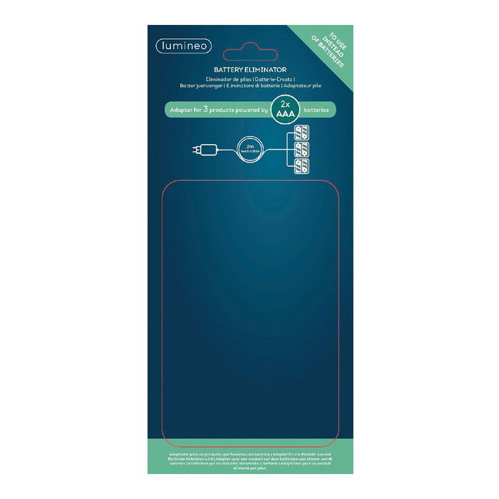 Eliminador de Pilas 4.5V para Interior, Equivalente a 3xAAA, Conexión para 3 Productos