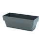 Plastiken Jardinera Limited, Color Antracita, 10 cm de Ancho x 25 cm de Largo, Macetero de Exterior o Interior