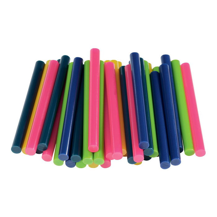 Rapid 5001426 Barras de Cola Termofusible para Decoración Ø7 x 90 mm Colores Mixtos Blister 36 uds