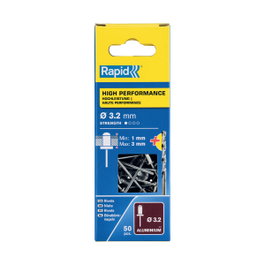 Rapid Remaches tipo broca de aluminio Ø 3.2 x 6 mm