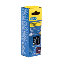 Rapid Remaches tipo broca de aluminio Ø 4.8 x 10 mm, 50 uds