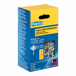 Rapid Remaches de Aluminio 4,8 x 12 mm, Caja de 300 uds