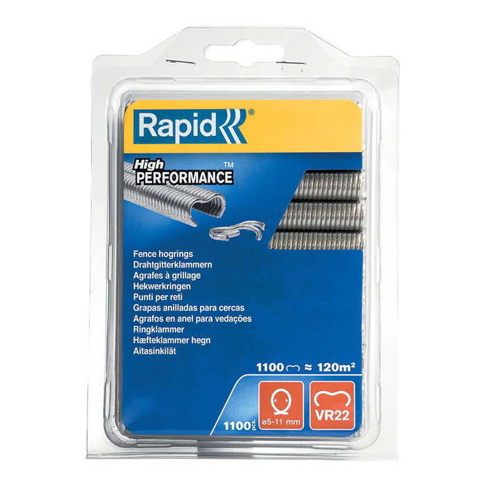 Rapid Grapas Anilladas para Cercas Vr22 1.1m Galvanizada 1100 Piezas 40108806 Rapid Grapas Anilladas para Cercas Vr22 1.1m Galvanizada 1100 Piezas 40108806