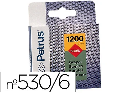 Petrus Grapas Cobreadas Modelo 530/6 mm, 1200 unidades Petrus Grapas Cobreadas Modelo 530/6 mm, 1200 unidades