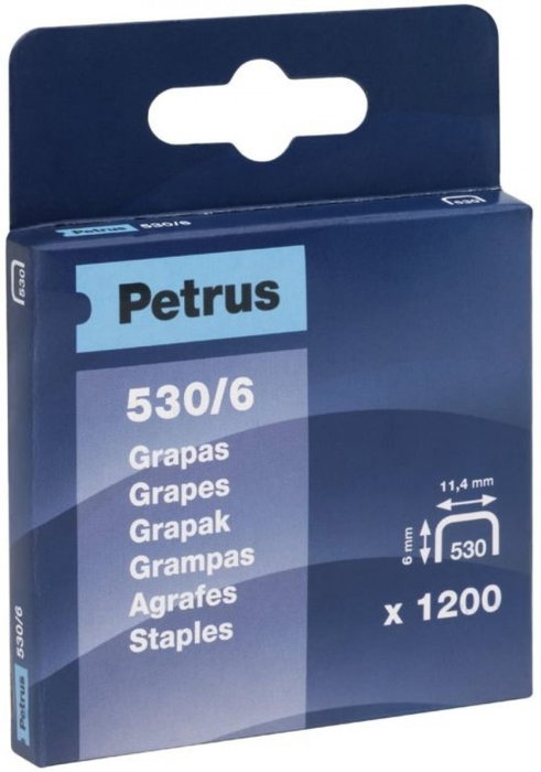 Petrus Grapas Cobreadas Modelo 530/6 mm, 1200 unidades