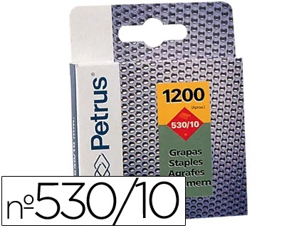 Petrus Grapas Cobreadas Modelo 530/10 mm, 1200 uds Petrus Grapas Cobreadas Modelo 530/10 mm, 1200 uds