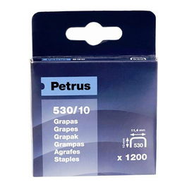 Petrus 77515 Grapas Mod. 530/10mm Cobreadas 1200 Piezas 11.4 x 10 mm