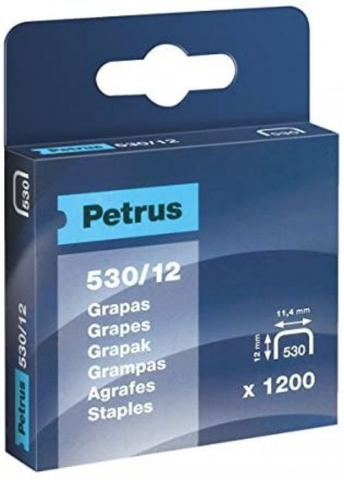 Petrus Grapas Cobreadas 530/12 mm, 1200 unidades