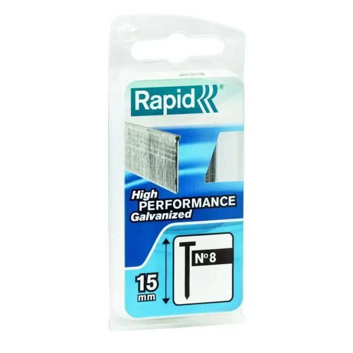 Rapid Clavos Nº 8 de 15 mm, blister de 1000 uds Rapid Clavos Nº 8 de 15 mm, blister de 1000 uds