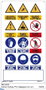Normaluz Cartel Obra Múltiple Vertical Luminiscente 50x90 cm