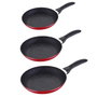 San Ignacio Set de 3 sartenes de aluminio prensado Ø16 / Ø20 / Ø24 cm Red & Marble