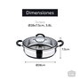 Masterpro Tartera Foodies BGMP-1503-BK Acero Inoxidable 18/10 con Tapa Ø28 x 7,5 cm 3,8L Apta Inducción