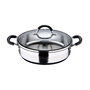 Masterpro Tartera Foodies BGMP-1503-BK Acero Inoxidable 18/10 con Tapa Ø28 x 7,5 cm 3,8L Apta Inducción