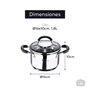 Masterpro Olla BGMP-1504-BK 1,8 l Acero Inoxidable ø16x10cm Foodies Apta Inducción Gas Eléctrica Vitrocerámica Halógeno