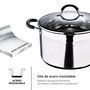 Masterpro Olla Acero Inoxidable Foodies BGMP-1506-BK 9,5L Ø28x16,5cm Inducción
